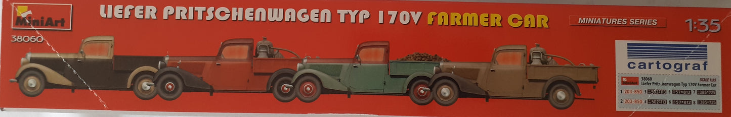 MiniArt 1:35 Liefer Pritschenwagen Typ 170V Farmer Car Model Kit
