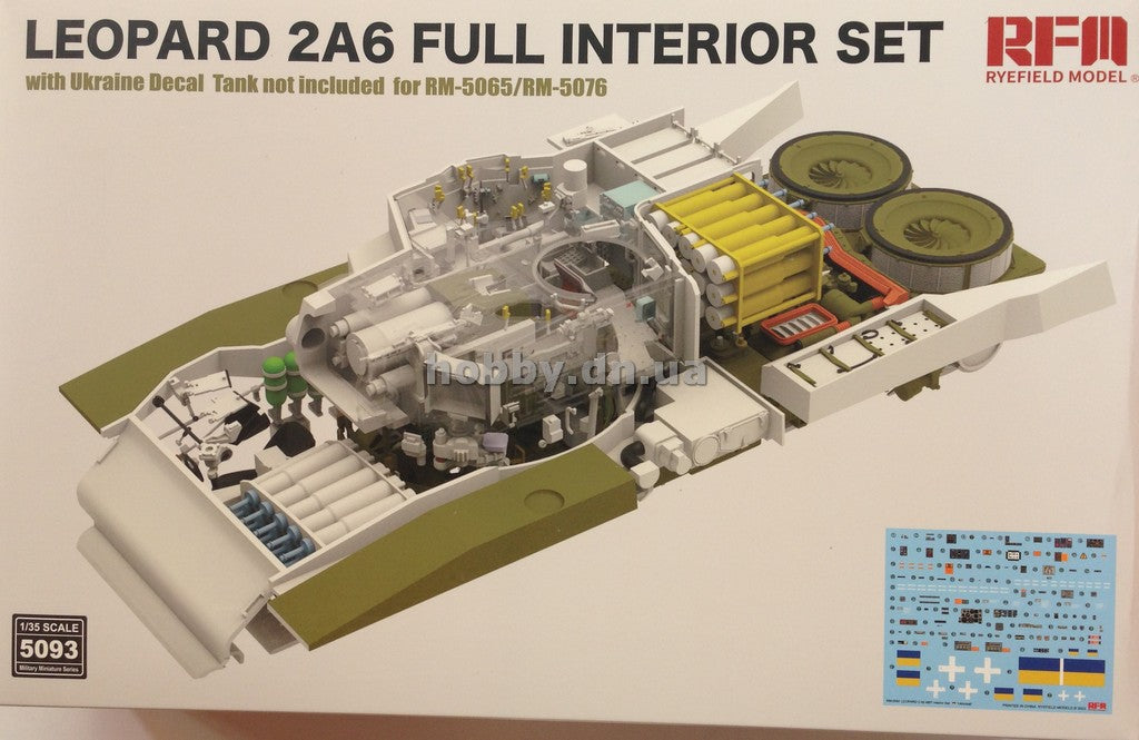 RFM 1:35 Leopard 2A6 Full Interior Set with Ukraine Decal (Tank not included)