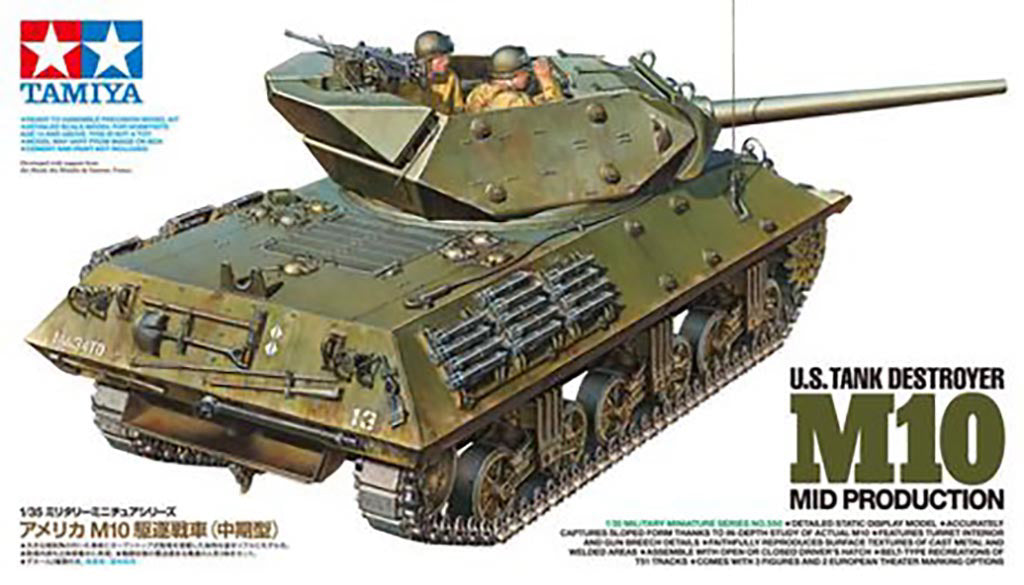 Tamiya 1:35 M10 US Tank Destroyer Model Kit