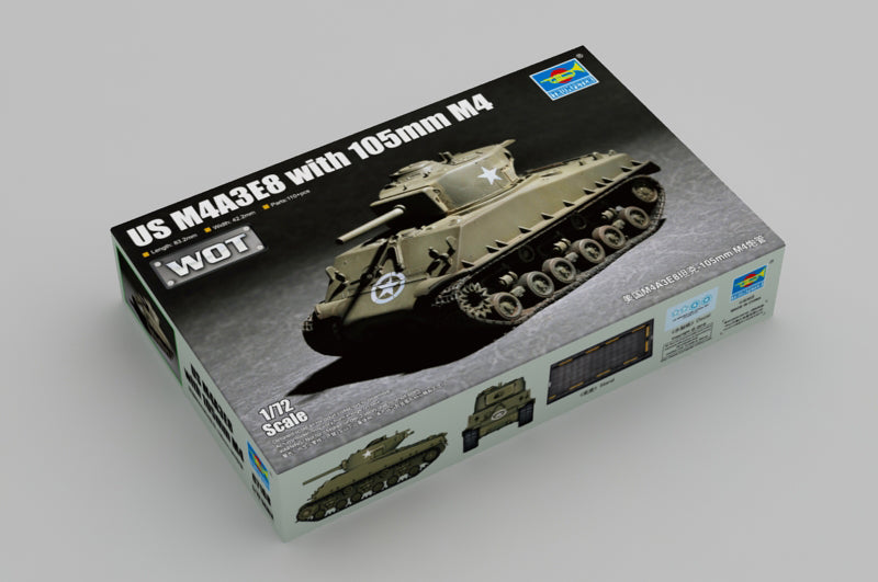 Trumpeter 1:72 US M4A3E8 with 105mm M4 Model Kit