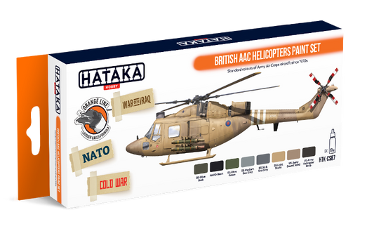 Hataka (orange line) British AAC Helicopters Paint Set