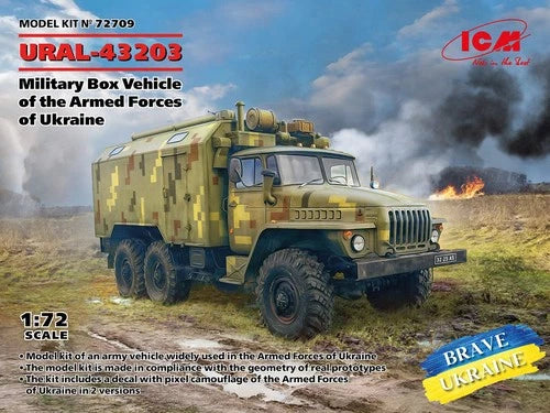 ICM 1:72 URAL-43203 Military Box Vehicle of the Armed Forces of Ukraine
