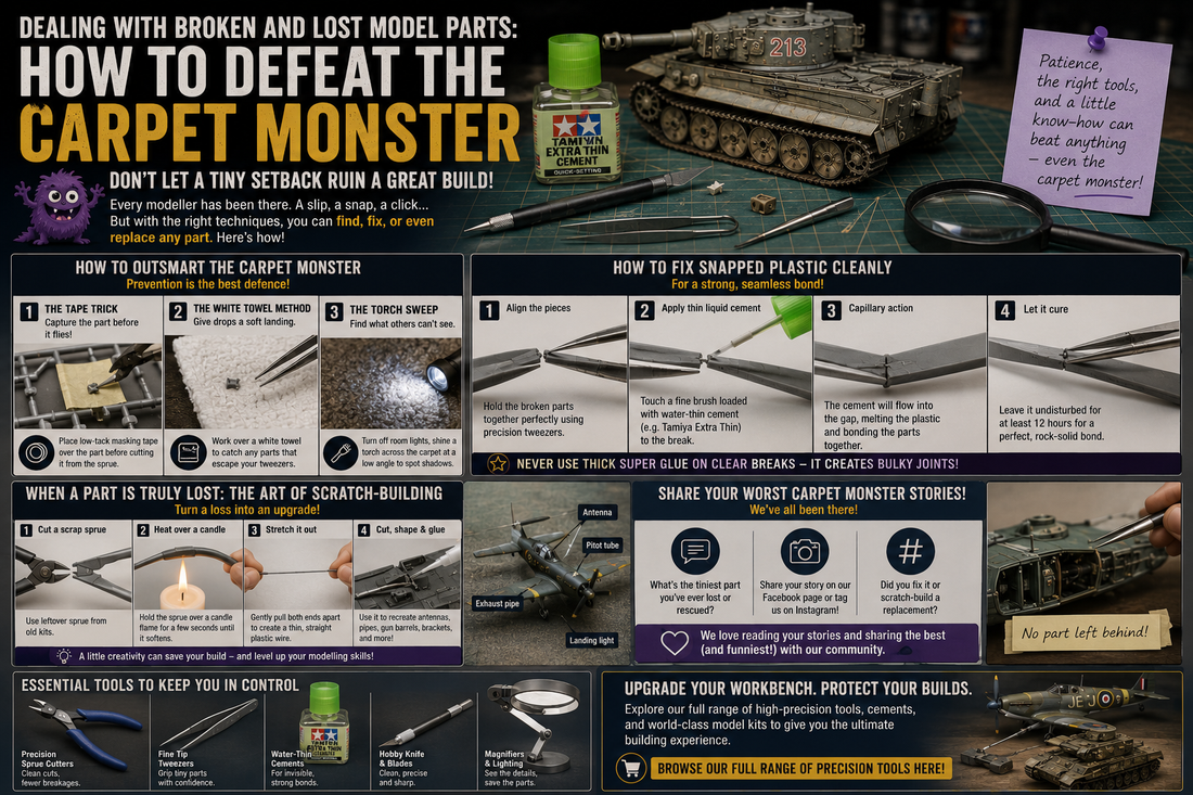 Dealing with Broken and Lost Model Parts: How to Defeat the Carpet Monster