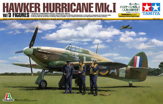 Tamiya 1:48 Hawker Hurricane Mk.1 w.3 Figures