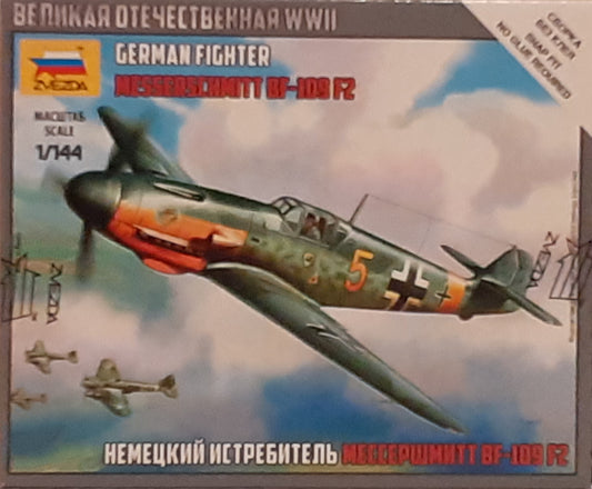 1/144 German Fighter messerschmitt Bf-109 F2 Snap fit  Zvezda