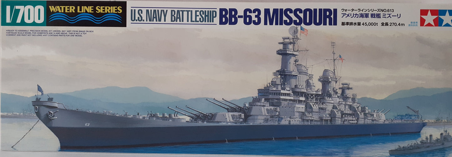 Tamiya 1:700 US Navy Battleship BB-63 Missouri