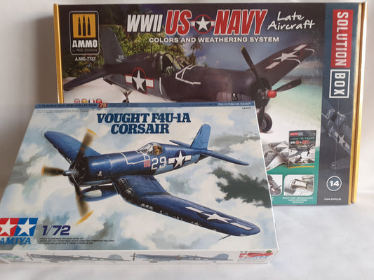 Tamiya 1:72 Vought F4U-1A Corsair with Ammo Mig Solution Box