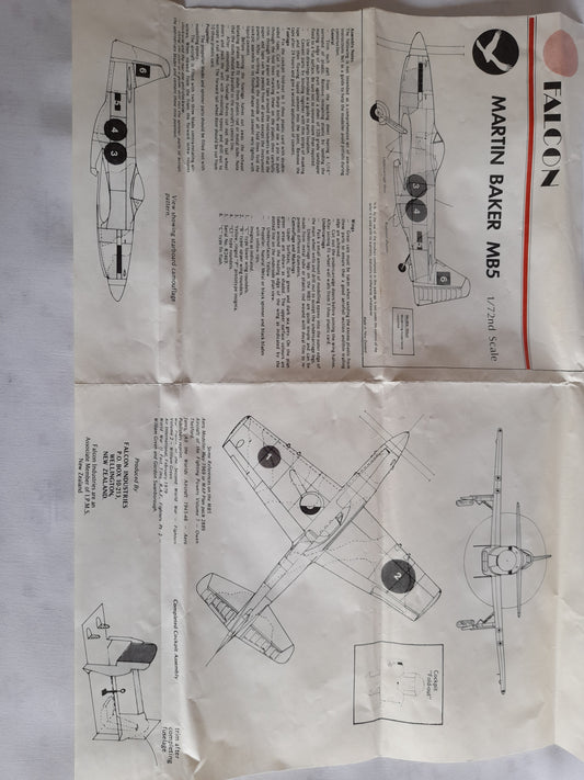Falcon Industries 1:72 Martin Baker MB5 Vacform
