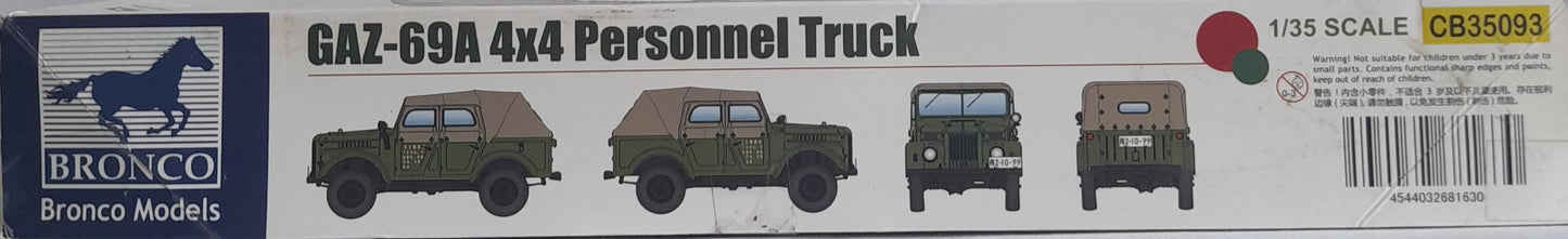 Bronco 1:35 GAZ-69A 4x4 Personnel Truck
