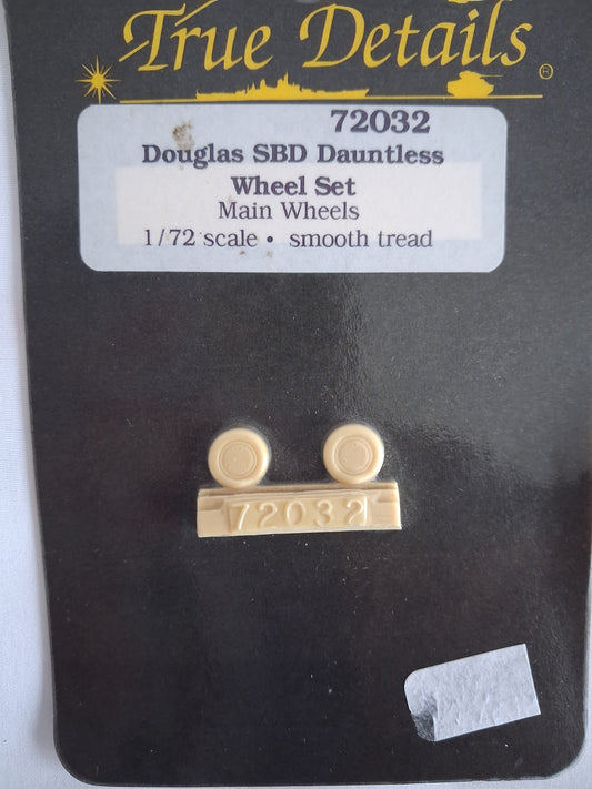 True Details 1:72 Douglas SBD Dauntless Wheel Set