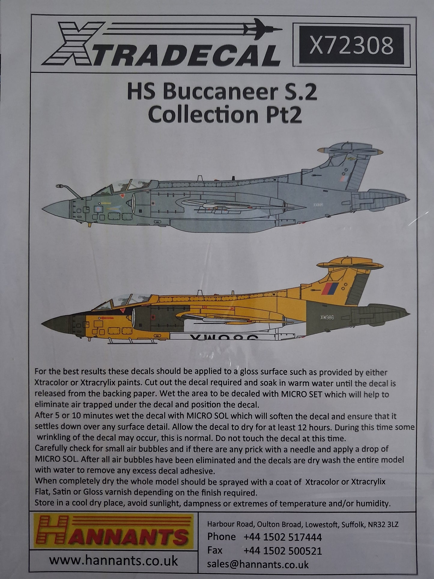 Xtradecal 1:72 HS Buccaneer S.2 Collection Pt2