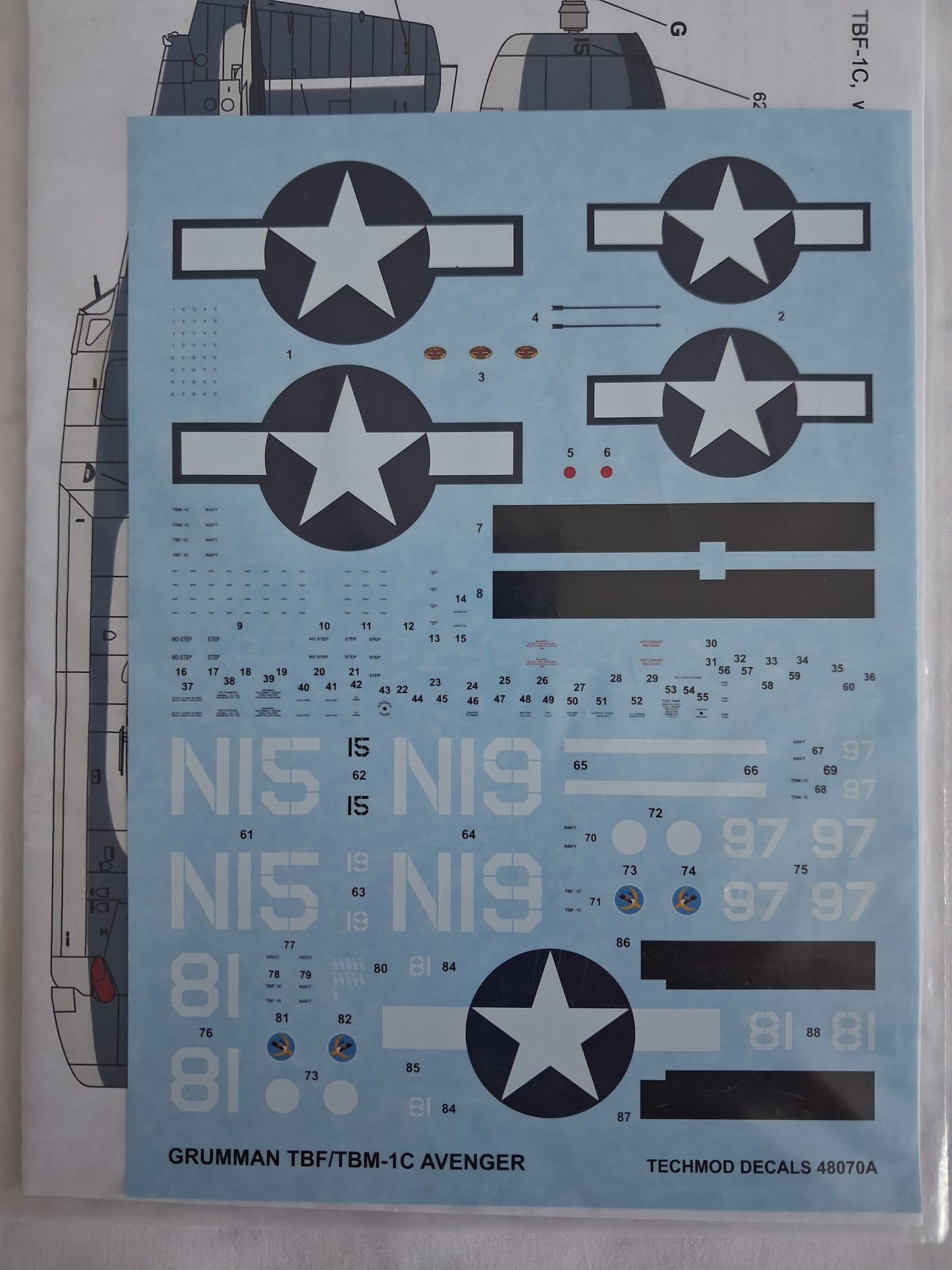 Techmod Decals 1:48 Grumman TBF-1C Avenger
