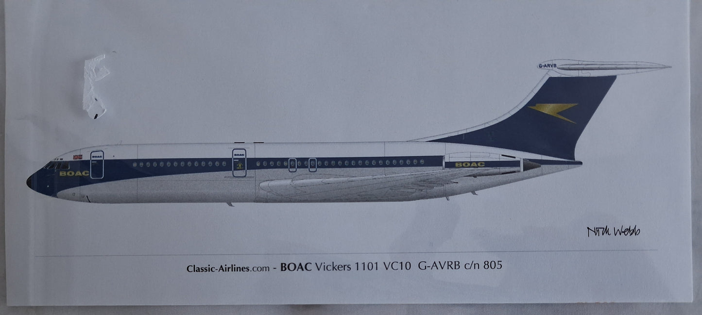 Classic Airlines Decals 1:144 BOAC Vickers 1101 VC10 G-ARVB