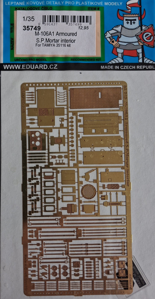 Eduard 1:35 M-106A1 Armoured S.P. Mortar Interior