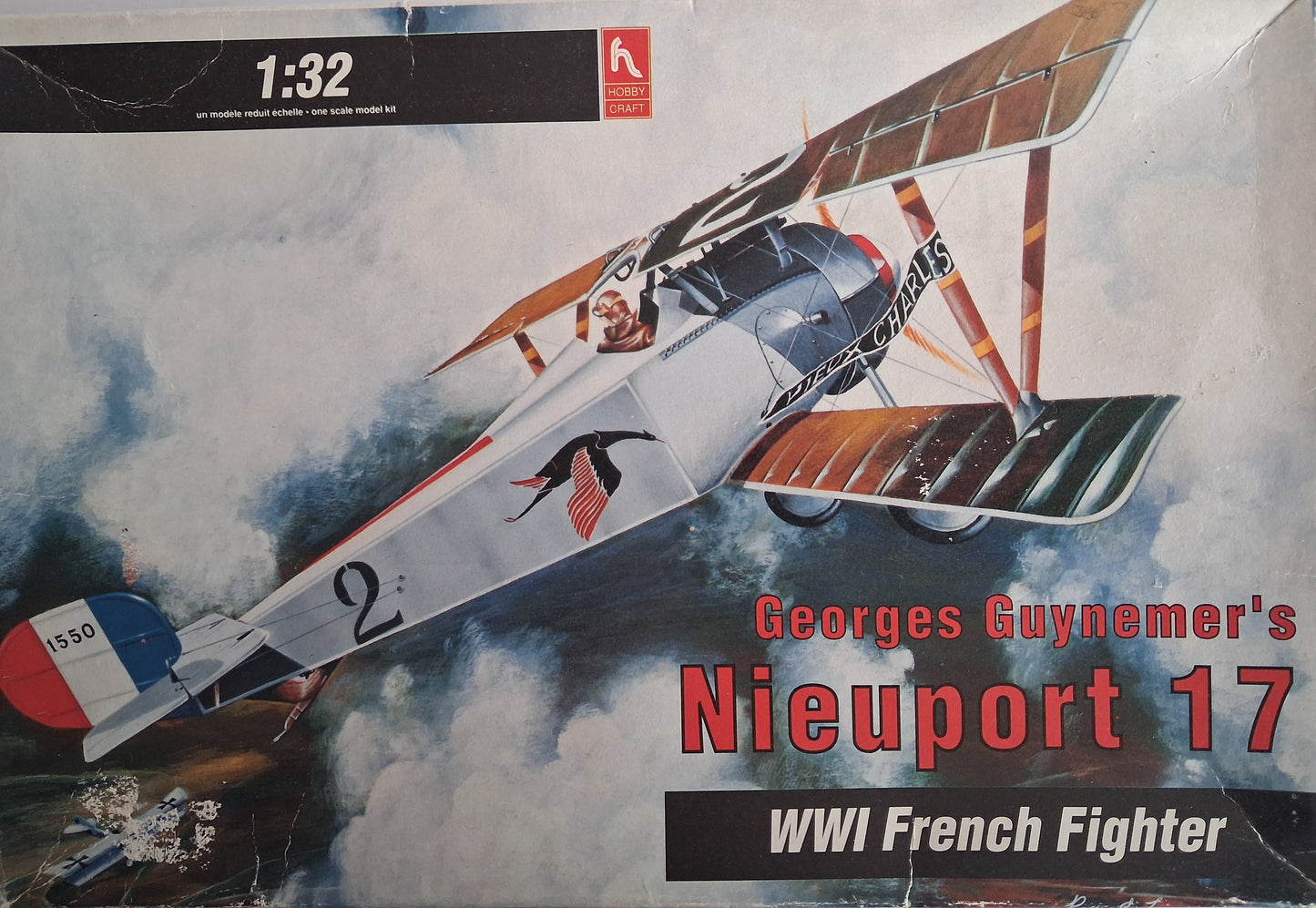 HobbyCraft 1:32 George Guynemer's Nieuport 17 WW1 French Fighter (1992)