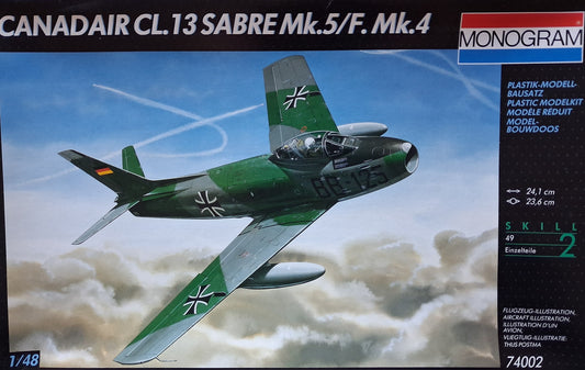 Monogram 1:48 Canadair CL.13 Sabre Mk.5/F. Mk.4 (1991)