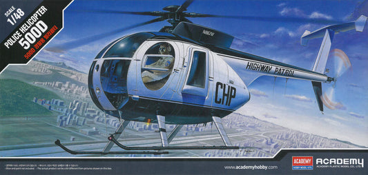 Academy 1:48 500D Police Helicopter Hughes