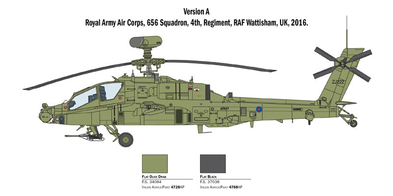 Italeri 1:48 AH-64D Apache Longbow Model Kit