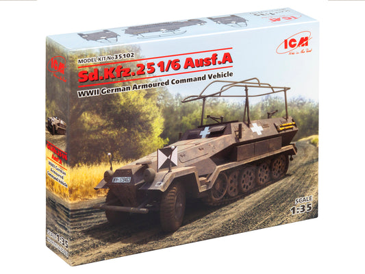ICM 1:35 Sd.Kfz.25 1/6 Ausf.A WWII German Armoured Command Vehicle