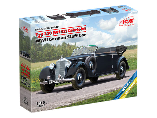 ICM 1:35 Typ 320 (W142) Cabriolet WWII German Staff Car