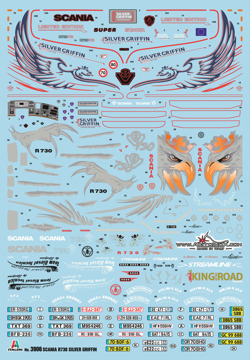 Italeri 1:24 Scania R730 V8 Streamline