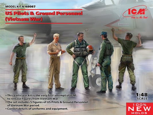 ICM 1:48 US Pilots & Ground Personnel (Vietnam War) 5 figures
