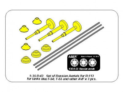 Aber 1:35 Set of Early Type Russian Tank Aerials