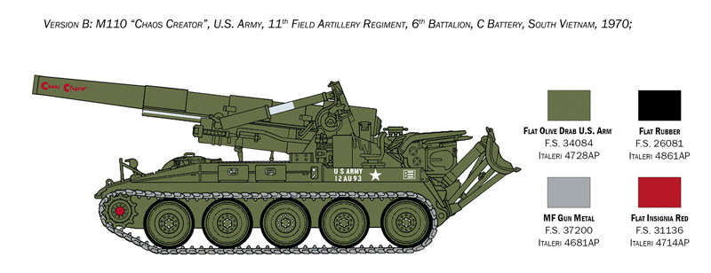 Italeri 1:35 M110 Self Propelled Howitzer