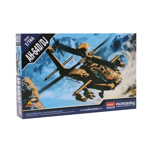 1/144 Scale Academy AH-64D/DJ Apache Helicopter Plastic Model Kit in box