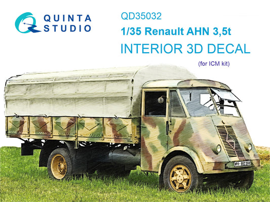 Quinta Studio 1:35 Renault AHN 3.5t Interior 3D Decal