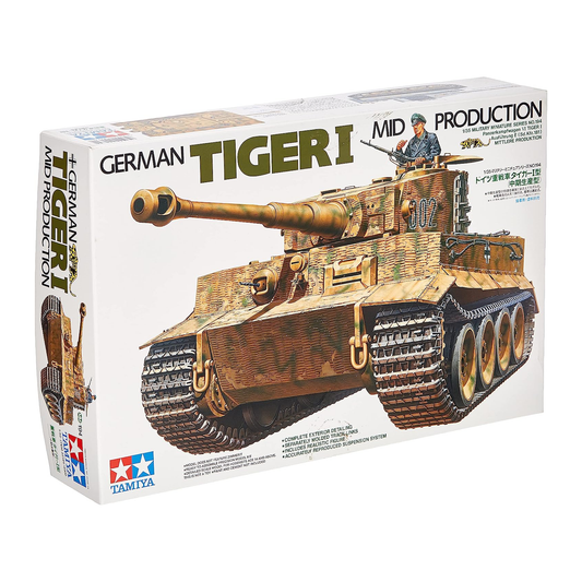 German Tiger 1 Mid Production Tamiya 1/35 Plasic Model Kit In Box