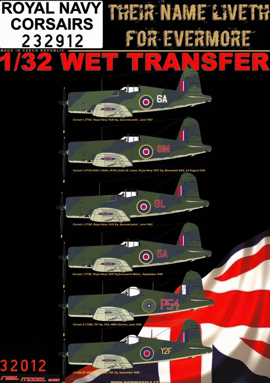 HGWModels 1:32 Royal Navy Corsairs Wet Transfer