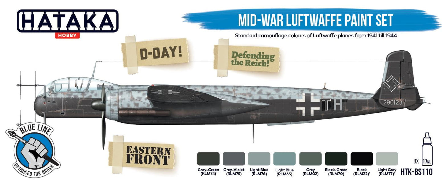 Hataka (blue line) Mid-War Luftwaffe Paint Set
