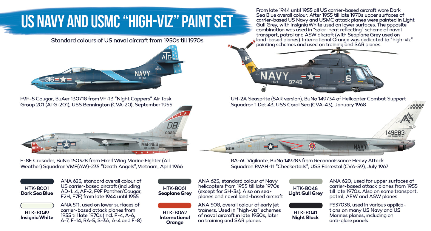 Hataka (blue line) US Navy and USMC "High-Viz" Paint Set