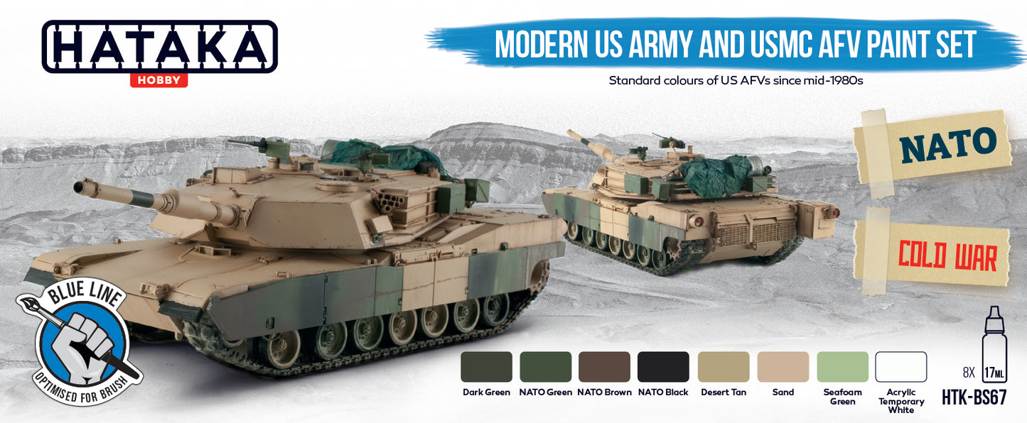 Hataka (blue line) Modern US Army and USMC AFV Paint Set