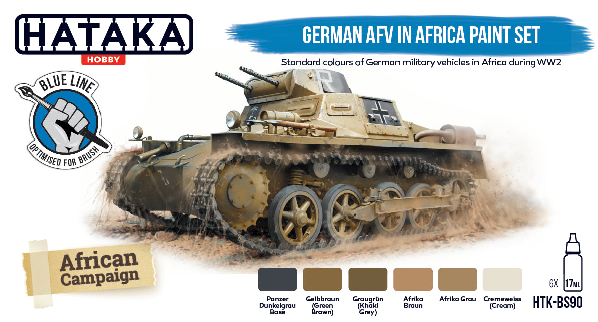 Hataka (blue line) German AFV in Africa paint set
