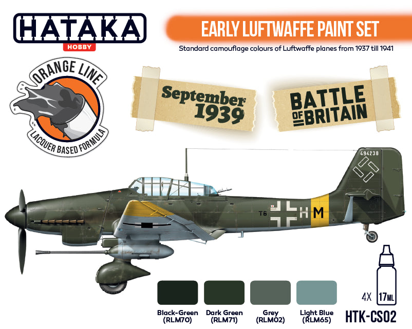Hataka (orange line) Early Luftwaffe Paint Set