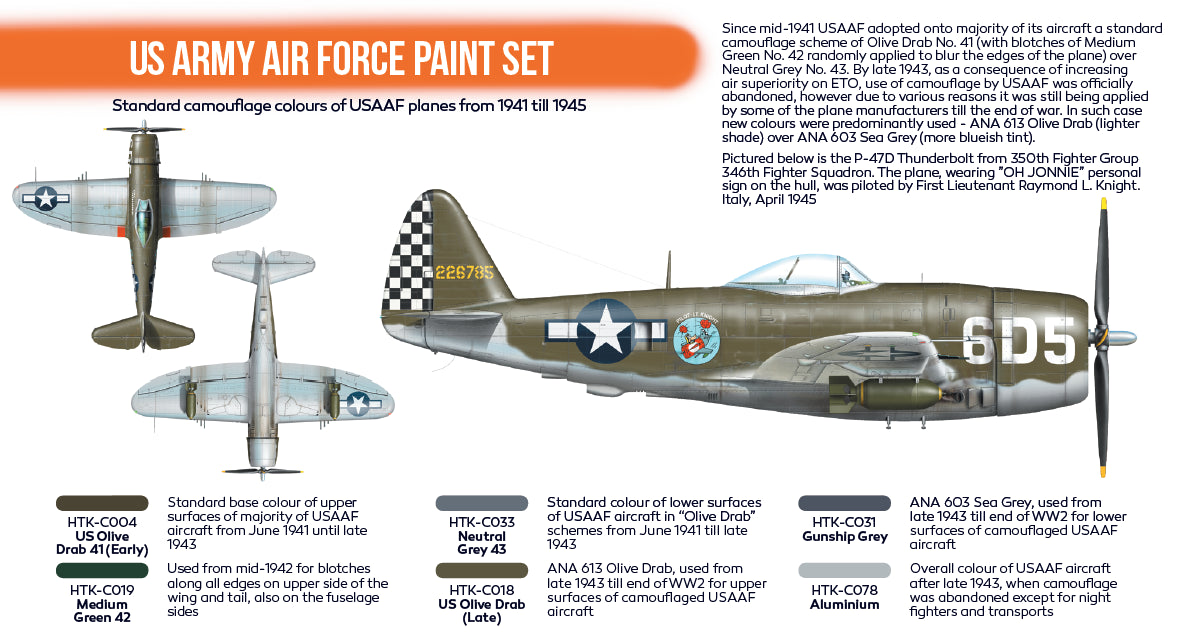 Hataka (orange line) US Army Air Force Paint Set