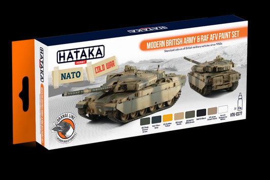 Hataka (orange line) Modern British Army & RAF AFV Paint Set