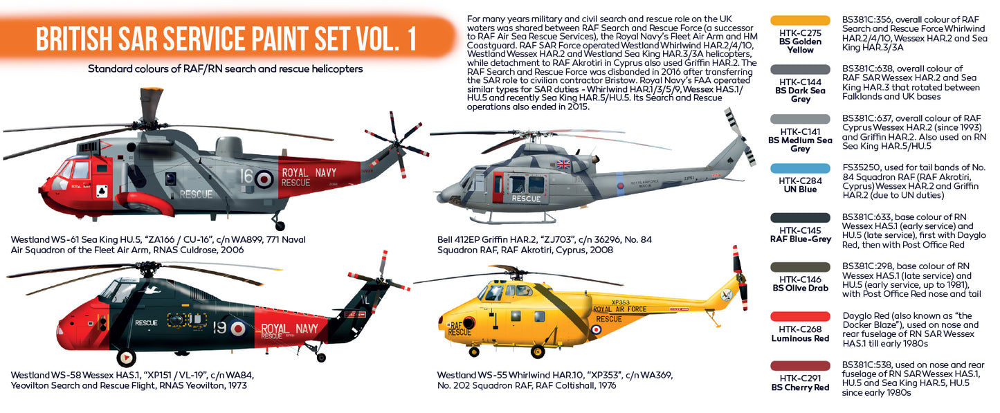 Hataka (orange line) British SAR Service Paint Set Vol.1