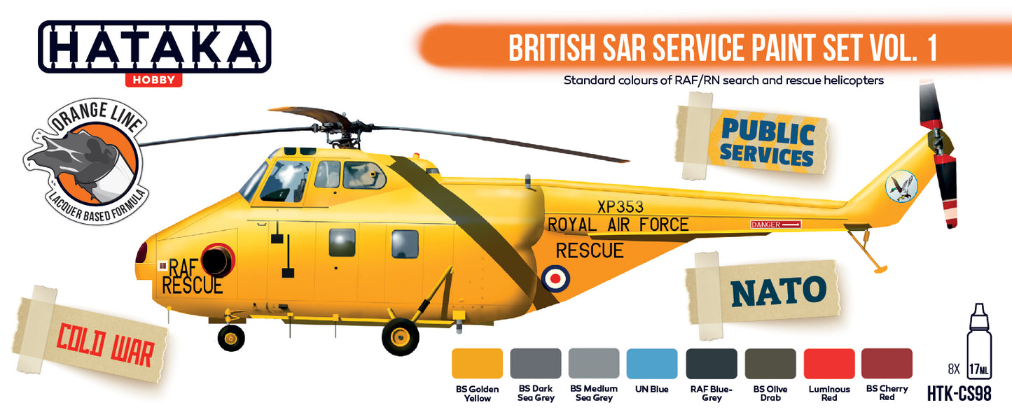 Hataka (orange line) British SAR Service Paint Set Vol.1