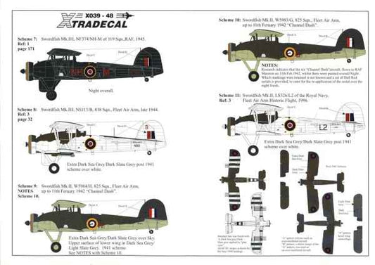Hannants Xtradecal 1:48 Fairey Swordfish Mk II/III