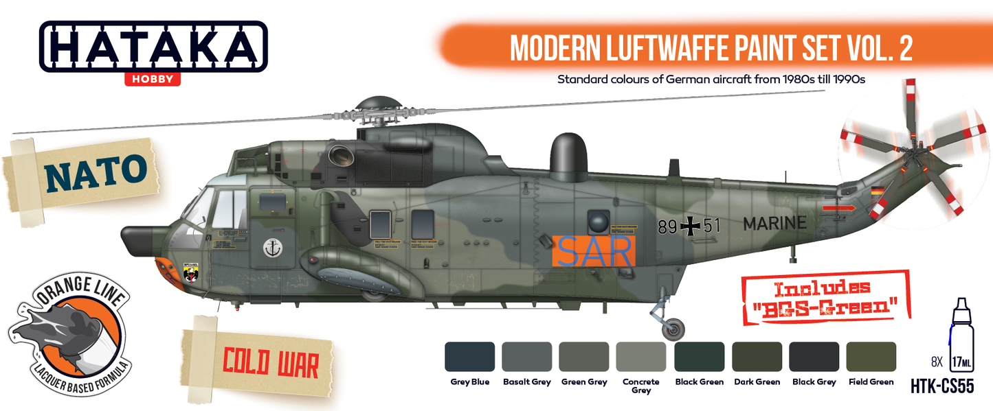 Hataka (Orange Line) Modern Luftwaffe Paint Set Vol. 2