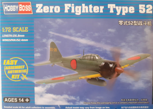 Hobbyboss 1:72 Zero Fighter Type 52 Easy Assembly Model Kit