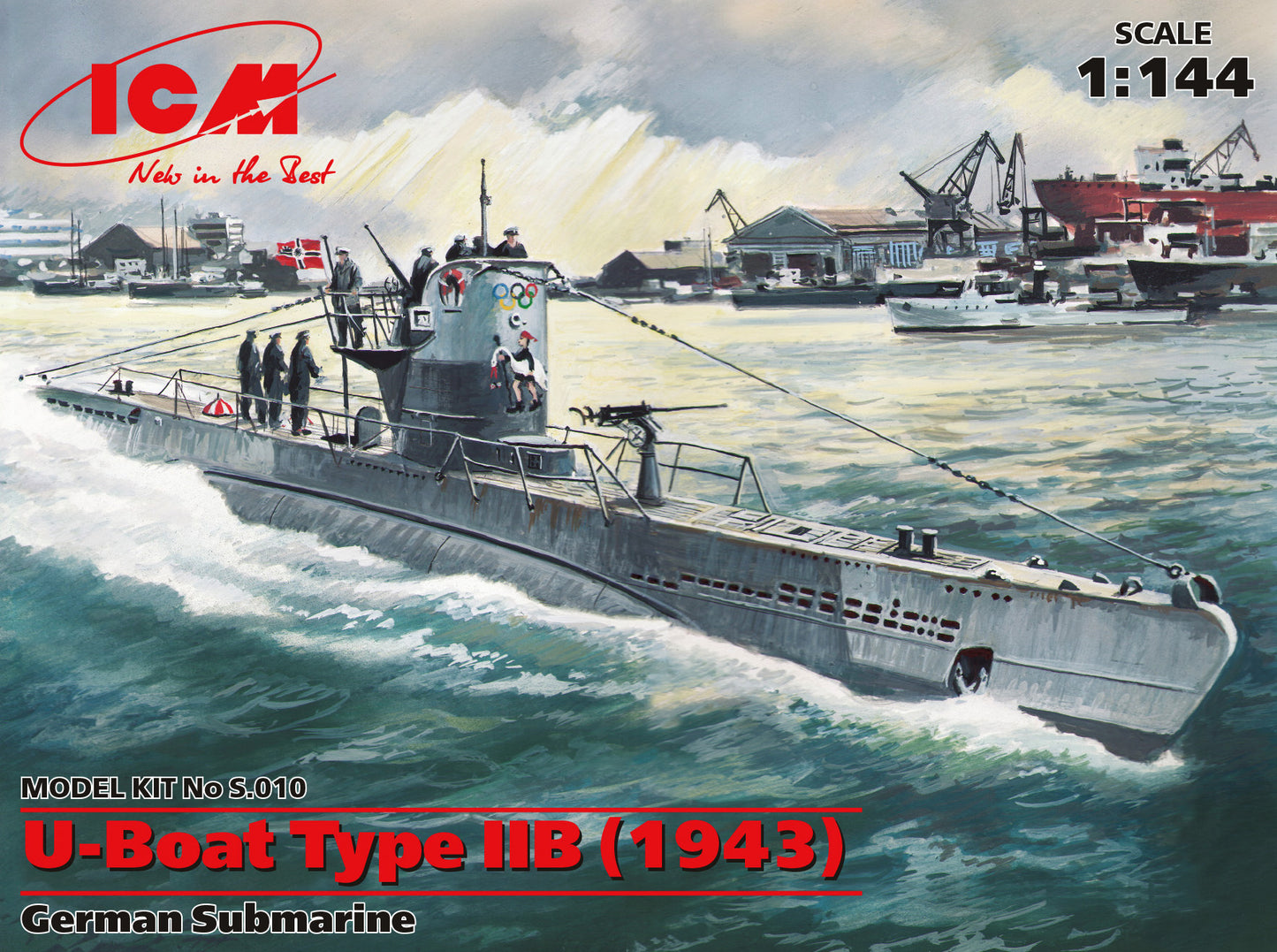 ICM 1:144 U-Boat Type IIB (1943) German Submarine