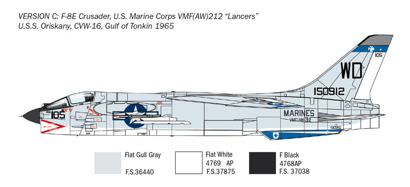 Italeri 1:72 F-8E Crusader
