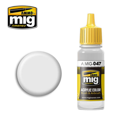 Ammo Mig Acrylic Paint Satin White 17ml