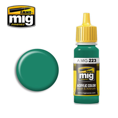Ammo Mig Acrylic Paint Interior Turquoise Green 17ml