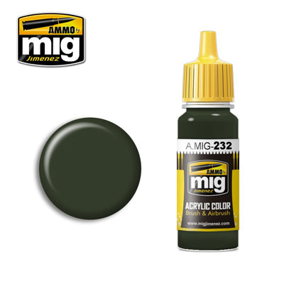 Ammo Mig Acrylic Paint Schwartzgrun 17ml