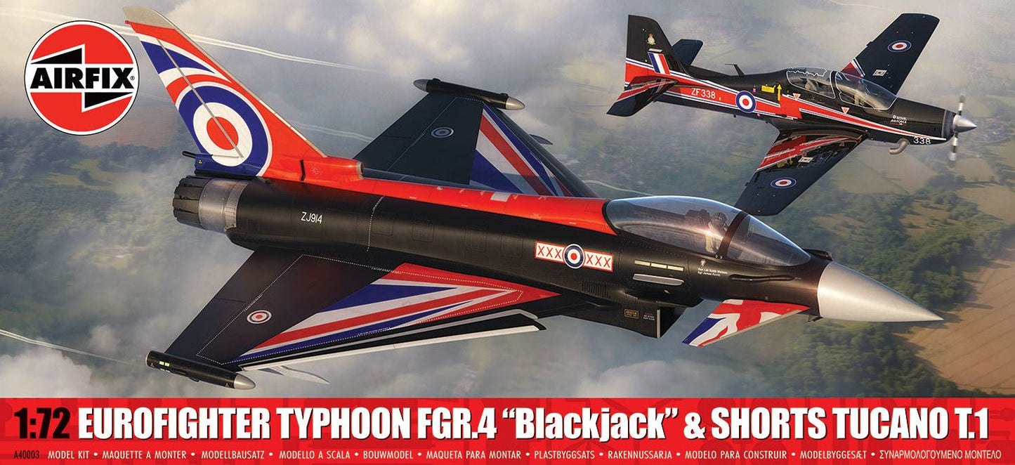 Airfix 1:72 Eurofighter Typhoon FGR.4 "Blackjack" & Shorts Tucano T.1 - Twin Pack